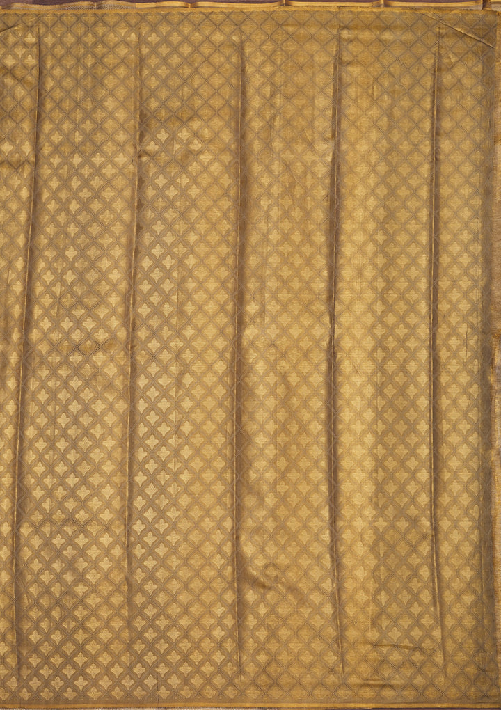 Beige Zariwork Pure Silk Saree
