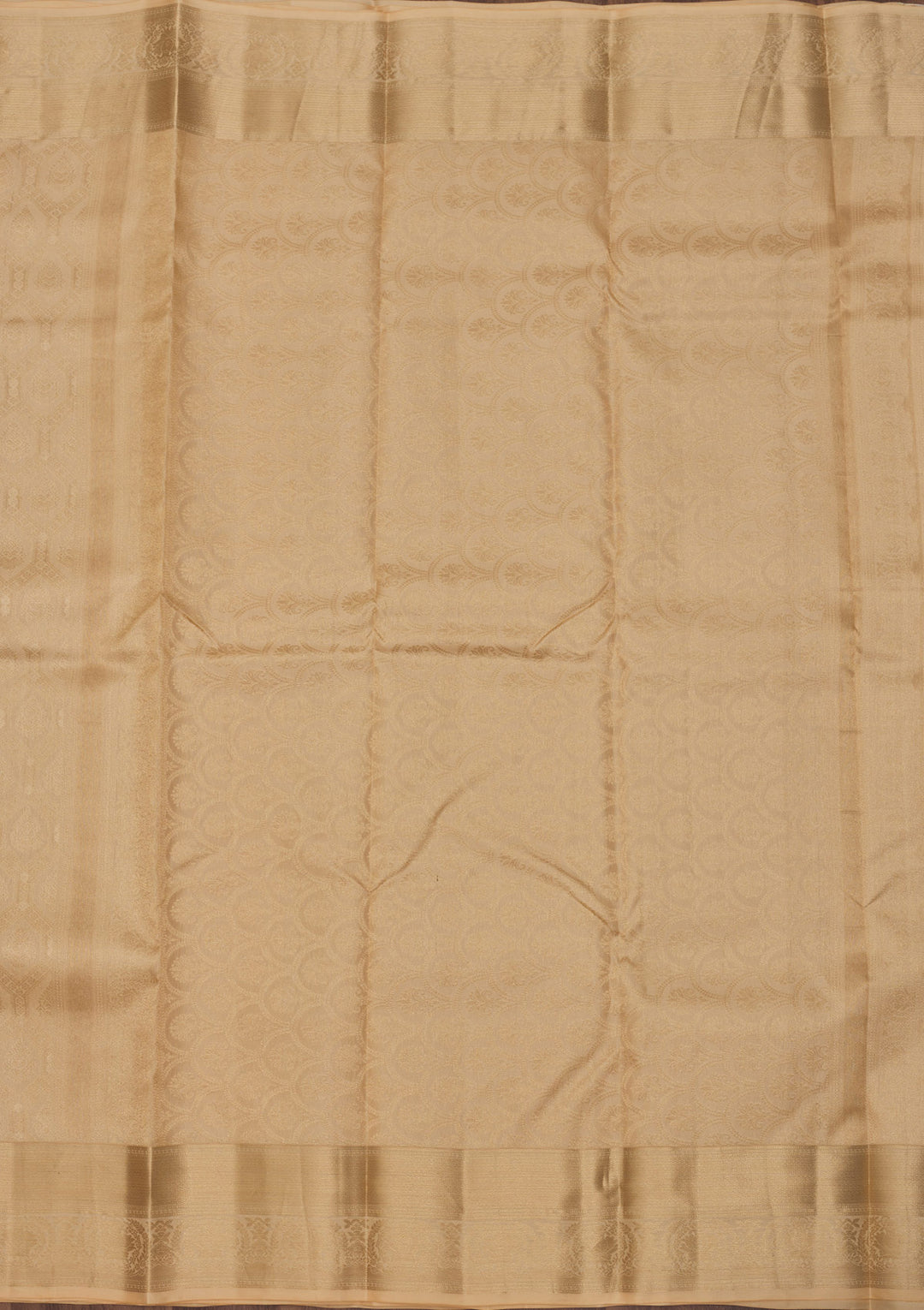 Beige Zariwork Pure Silk Saree
