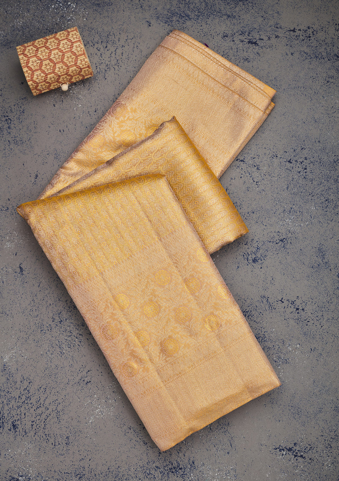 Beige Zariwork Pure Silk Saree