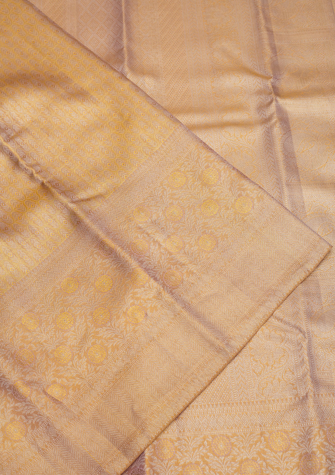 Beige Zariwork Pure Silk Saree