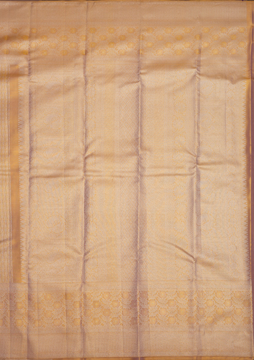 Beige Zariwork Pure Silk Saree