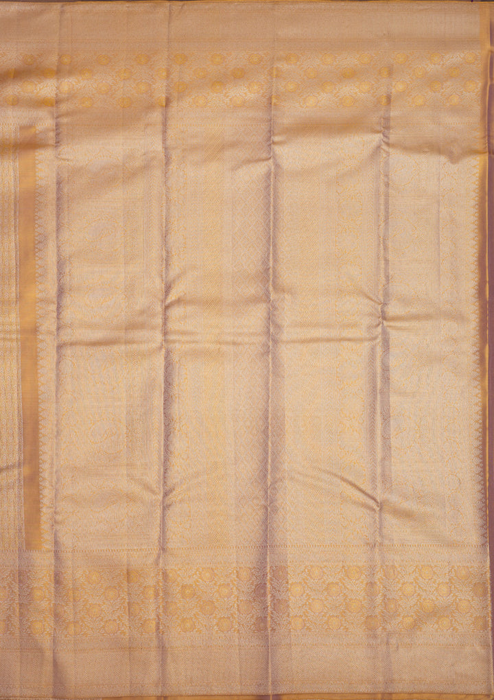 Beige Zariwork Pure Silk Saree