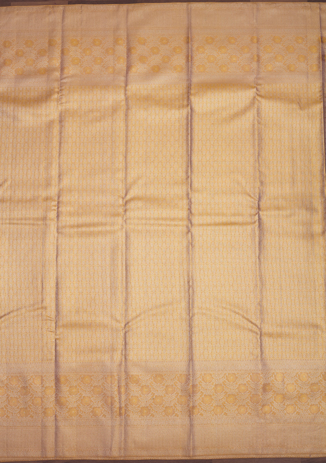Beige Zariwork Pure Silk Saree