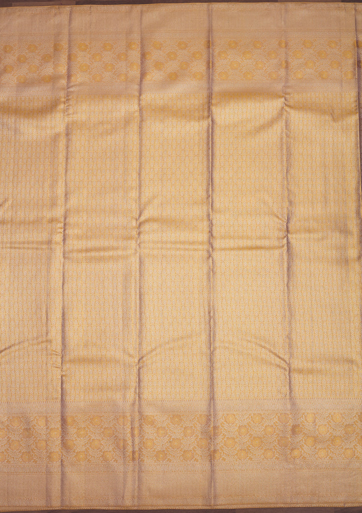 Beige Zariwork Pure Silk Saree