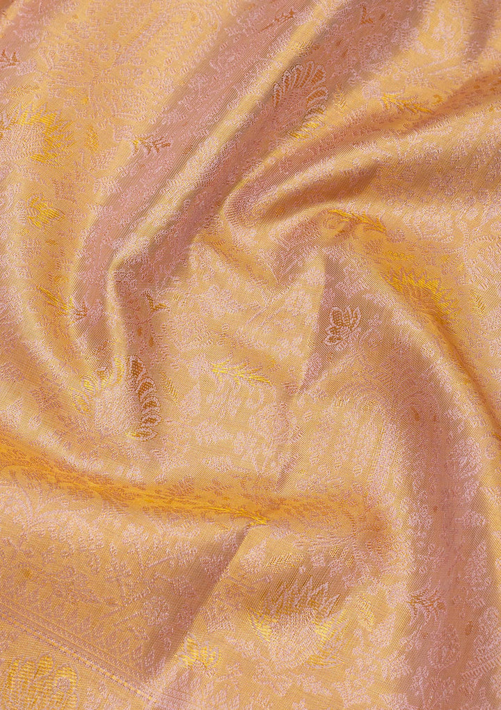 Beige Zariwork Pure Silk Saree