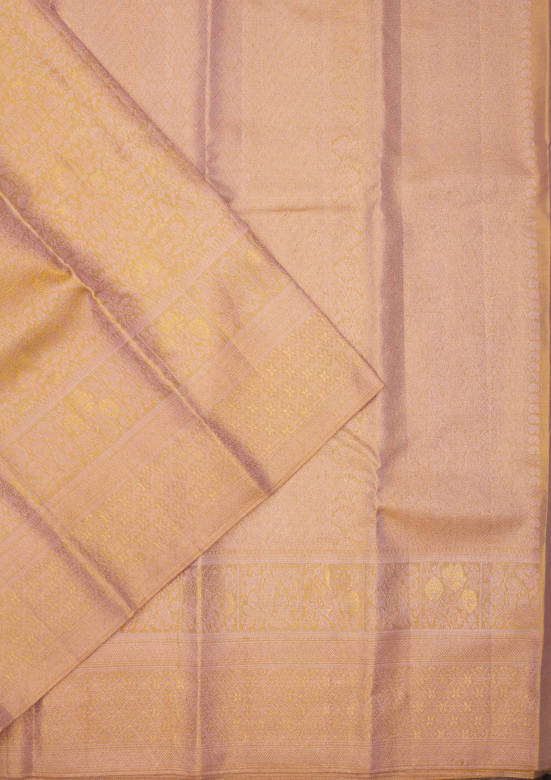Beige Zariwork Pure Silk Saree