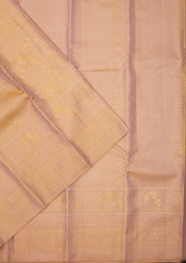 Beige Zariwork Pure Silk Saree