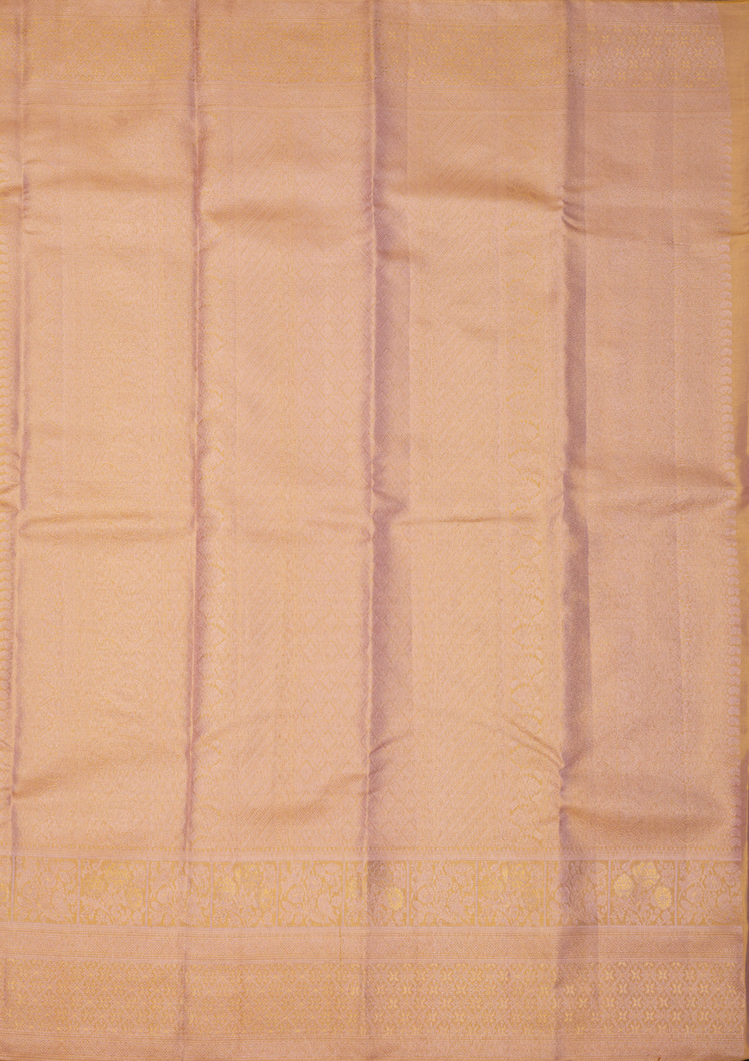 Beige Zariwork Pure Silk Saree
