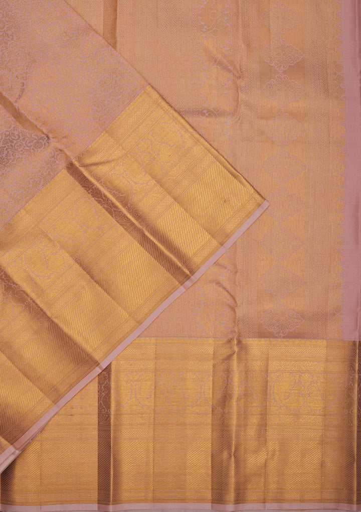 Beige Zariwork Pure Silk Saree