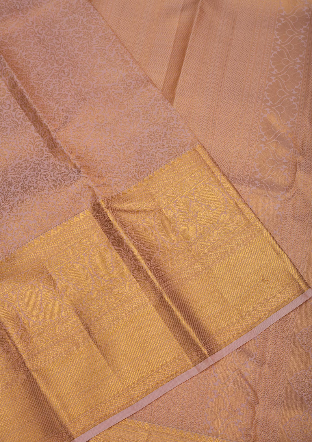 Beige Zariwork Pure Silk Saree