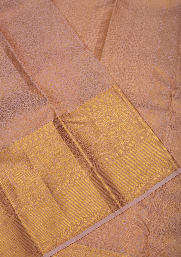 Beige Zariwork Pure Silk Saree
