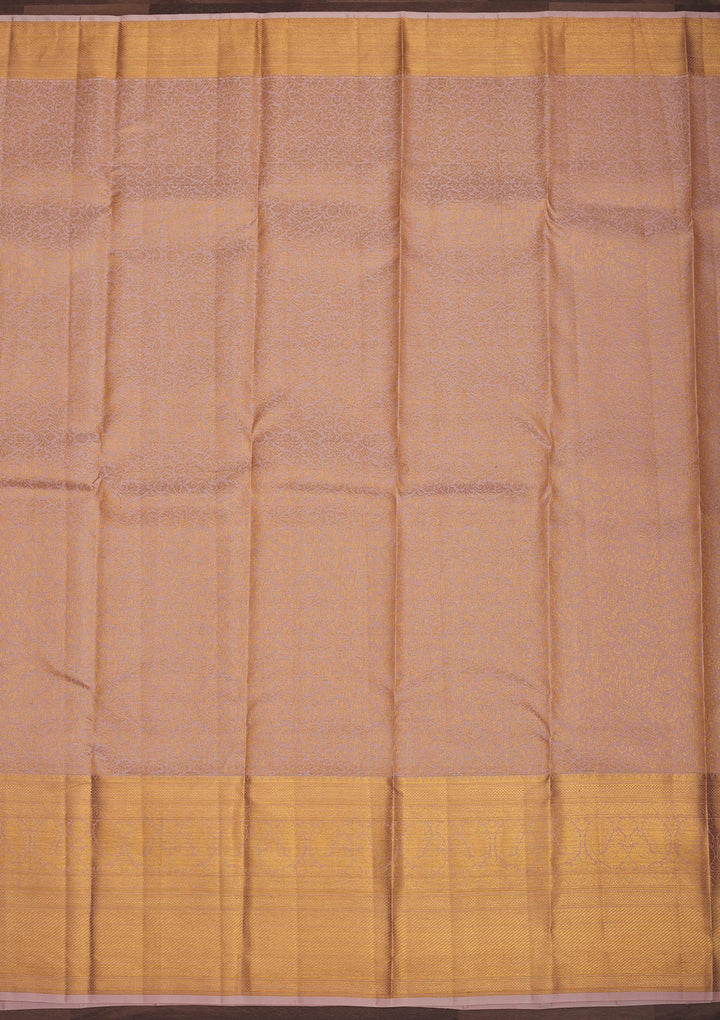 Beige Zariwork Pure Silk Saree