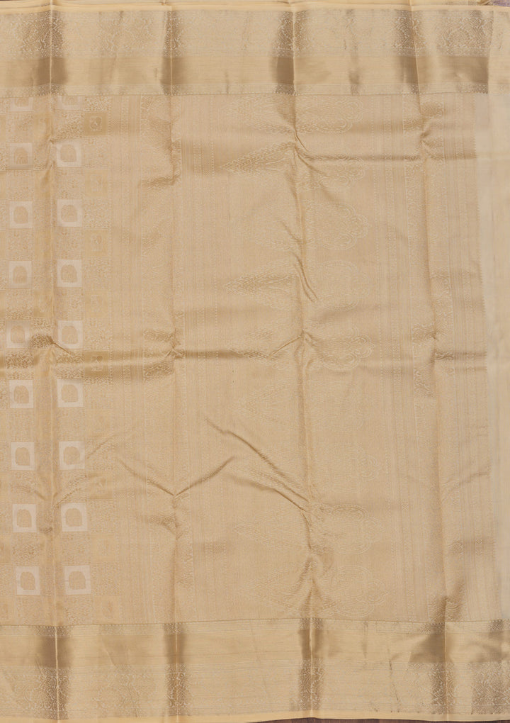 Beige Zariwork Pure Silk Saree