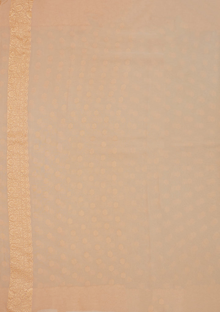 Beige Zariwork Pure Silk Saree