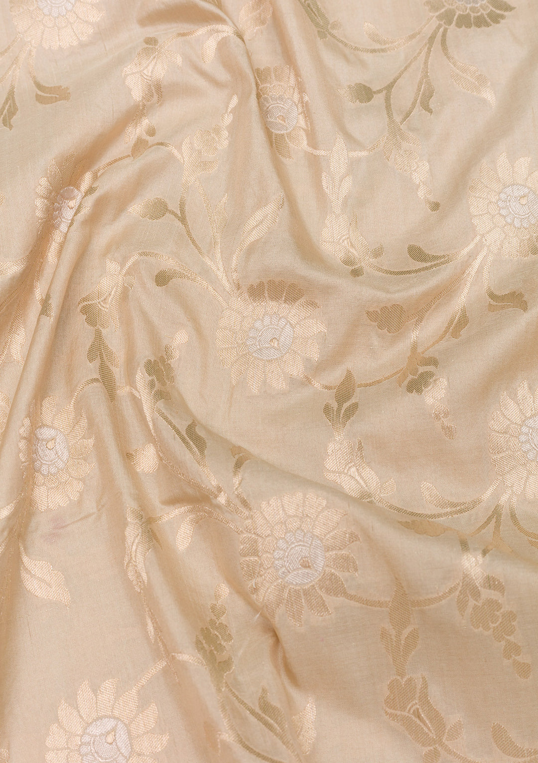 Biege Zariwork Banarasi Pure Silk Saree