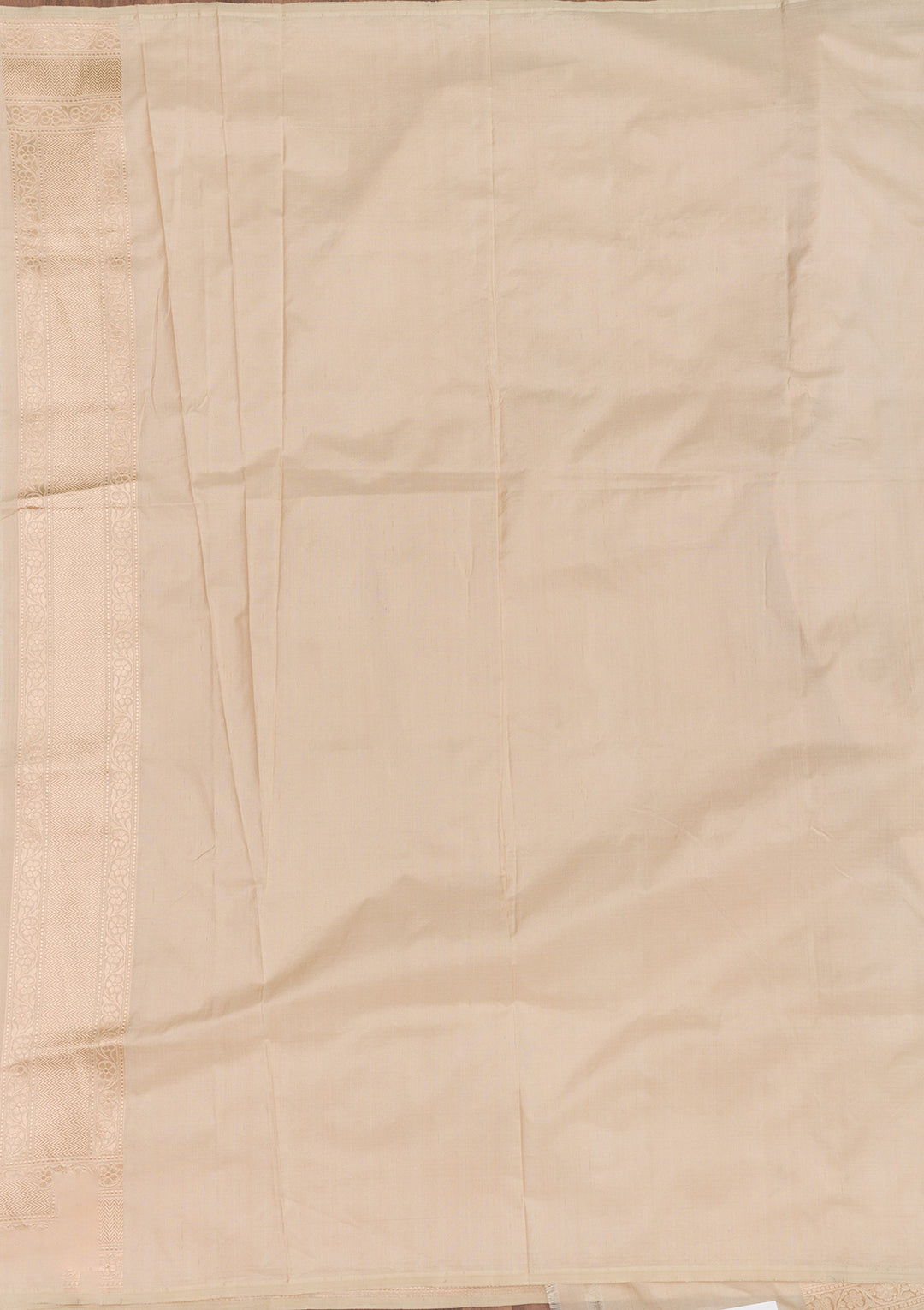 Biege Zariwork Banarasi Pure Silk Saree