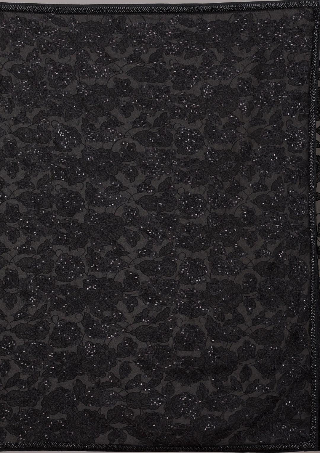 Black Cutdana Tissue Saree