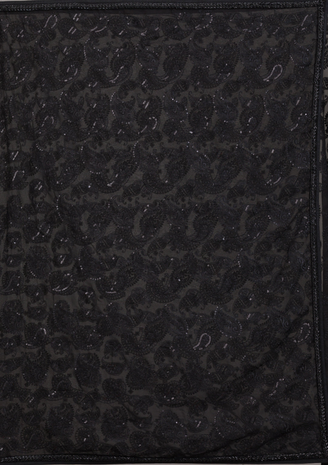 Black Cutdana Tissue Saree