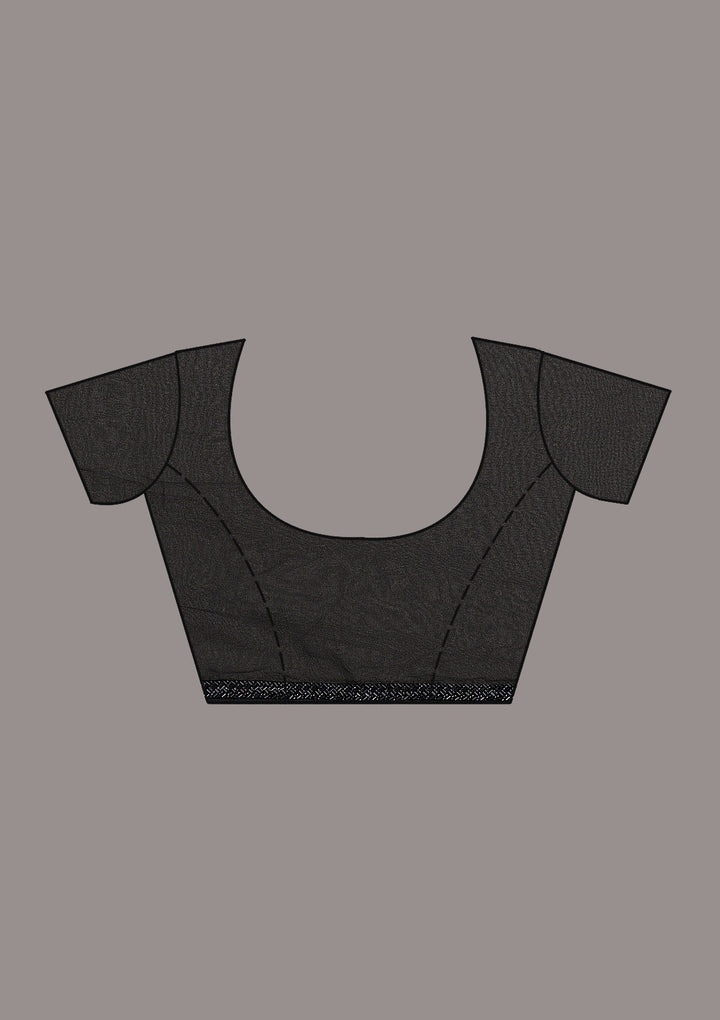 Black Cutdana Tissue Saree