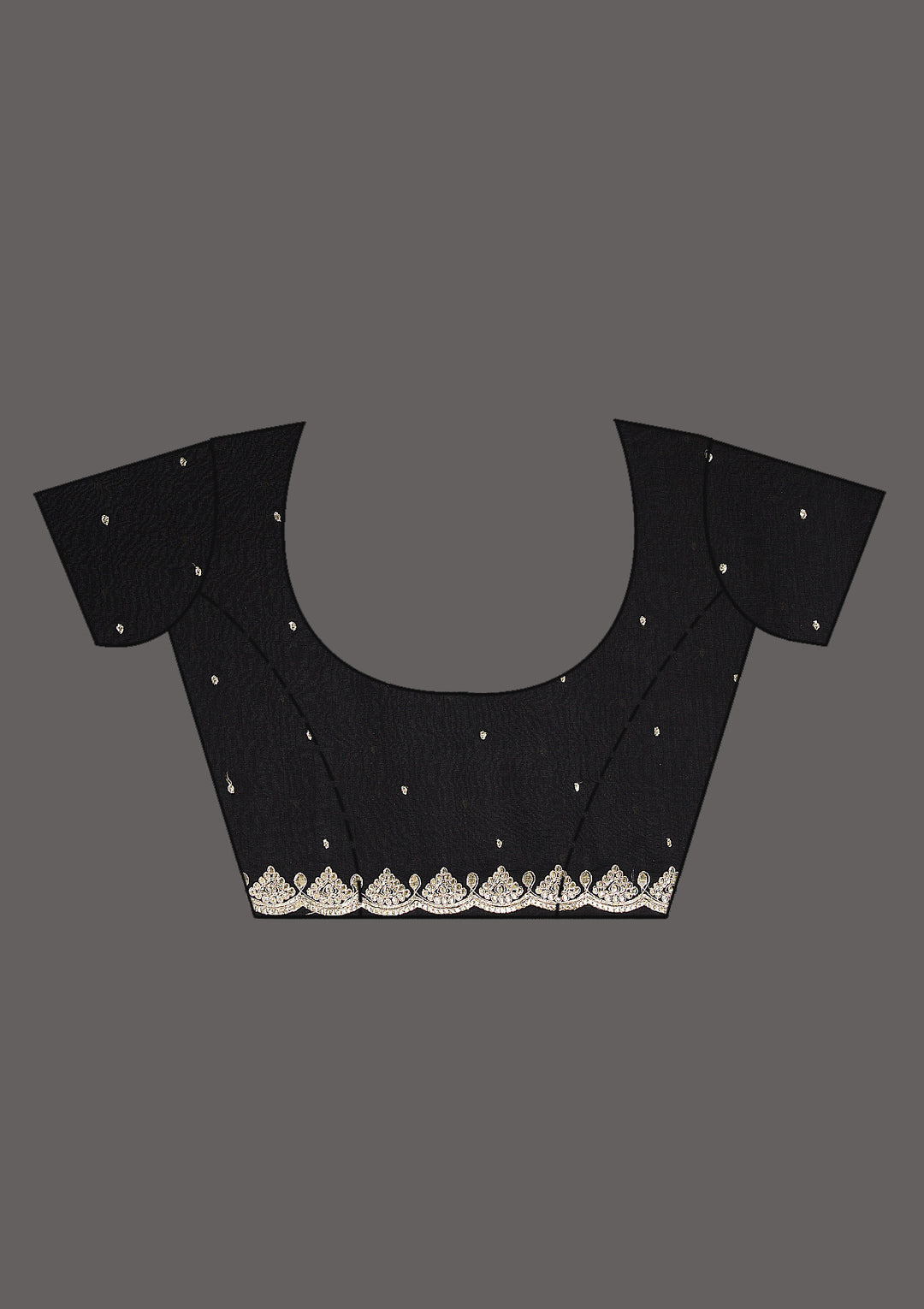 Black Gotapatti Raw Silk Saree