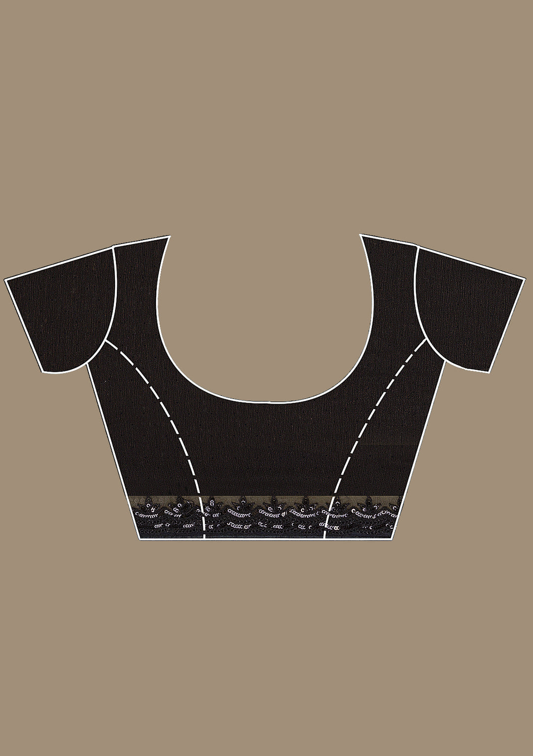Black Printed Georgette Saree