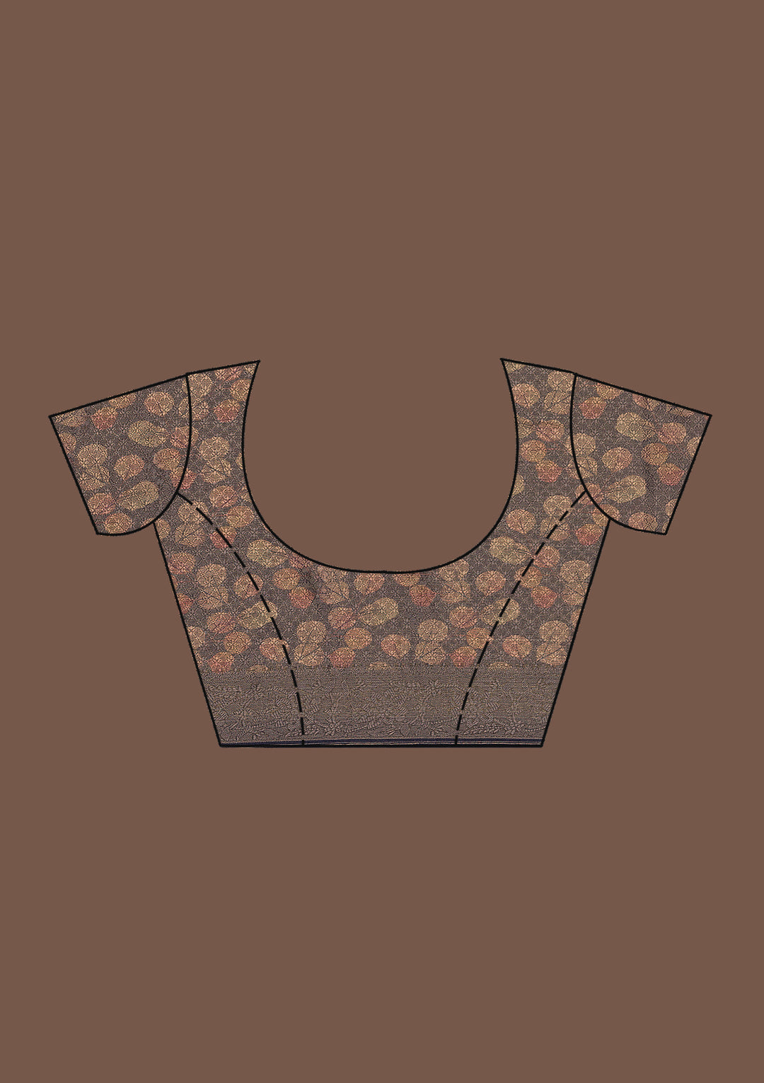 Black Printed Tissue Saree