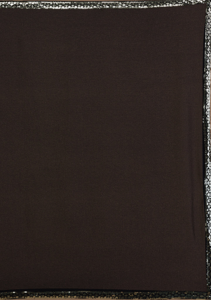 Black Sequins Georgette Readymade Salwar Suit