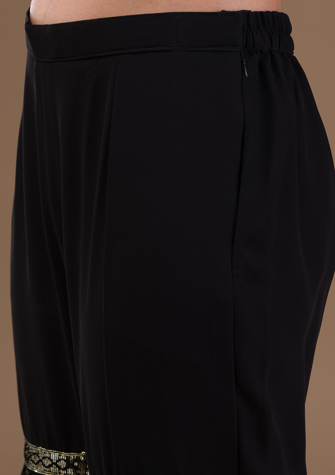 Black Sequins Georgette Readymade Salwar Suit