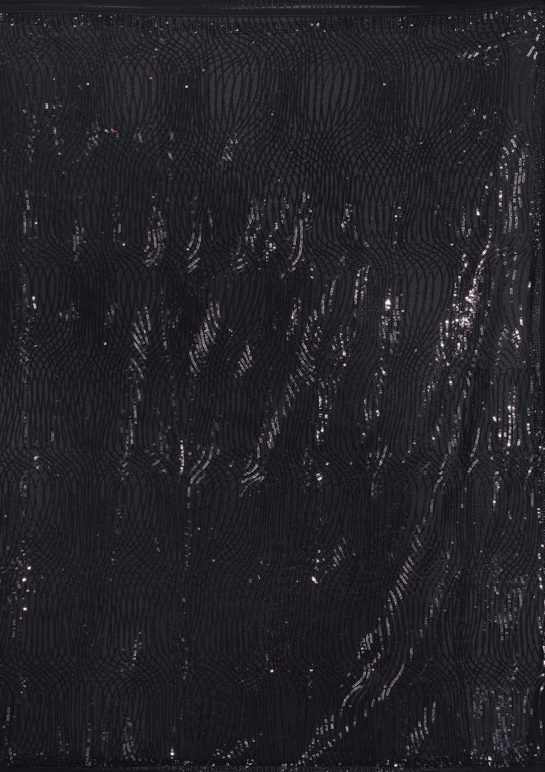Black Sequins Georgette Saree