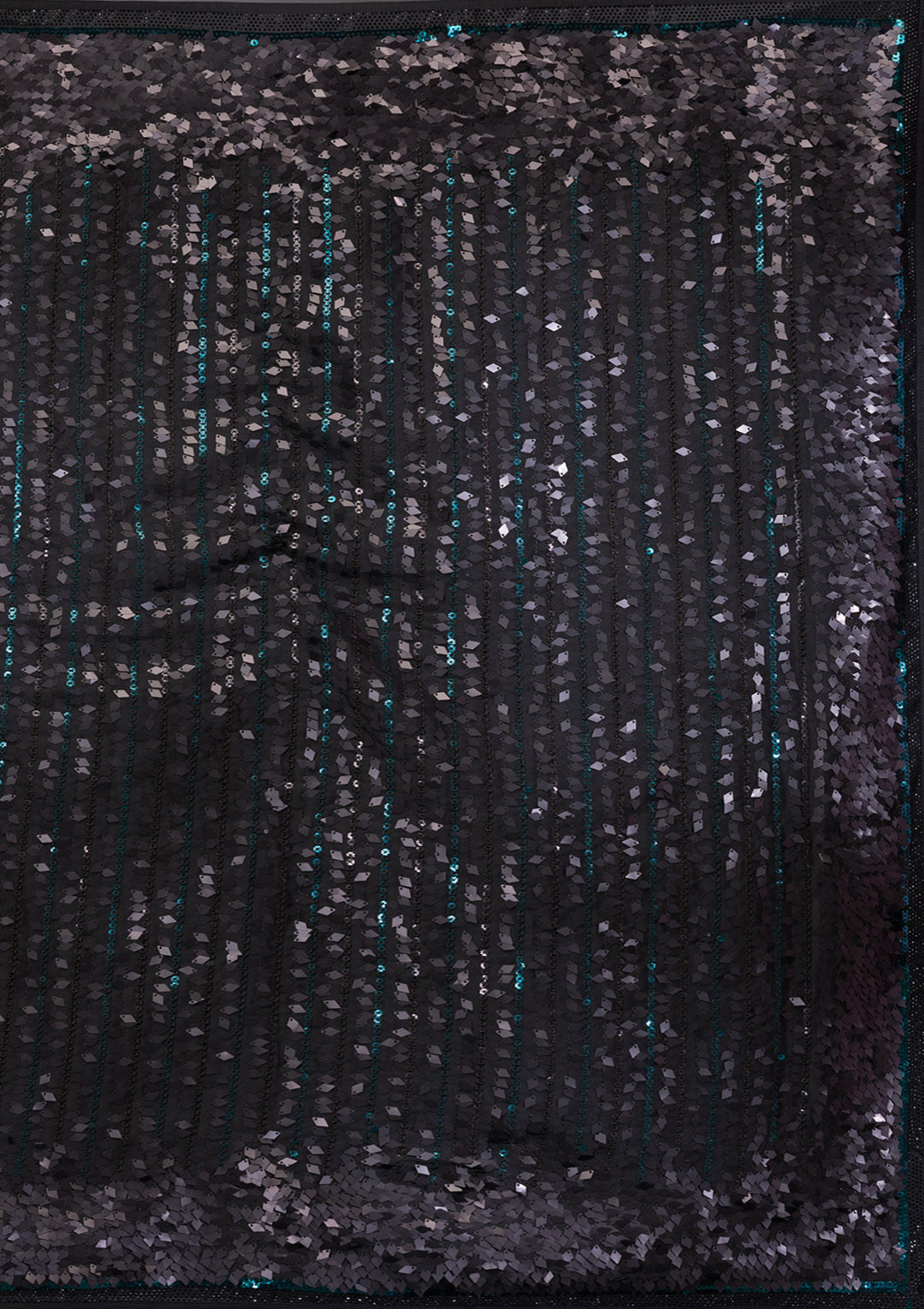 Black Sequins Georgette Saree