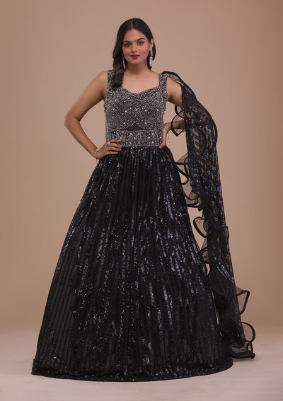 Breathtaking Black Color Designer Beautiful Gown | Ethnicroop