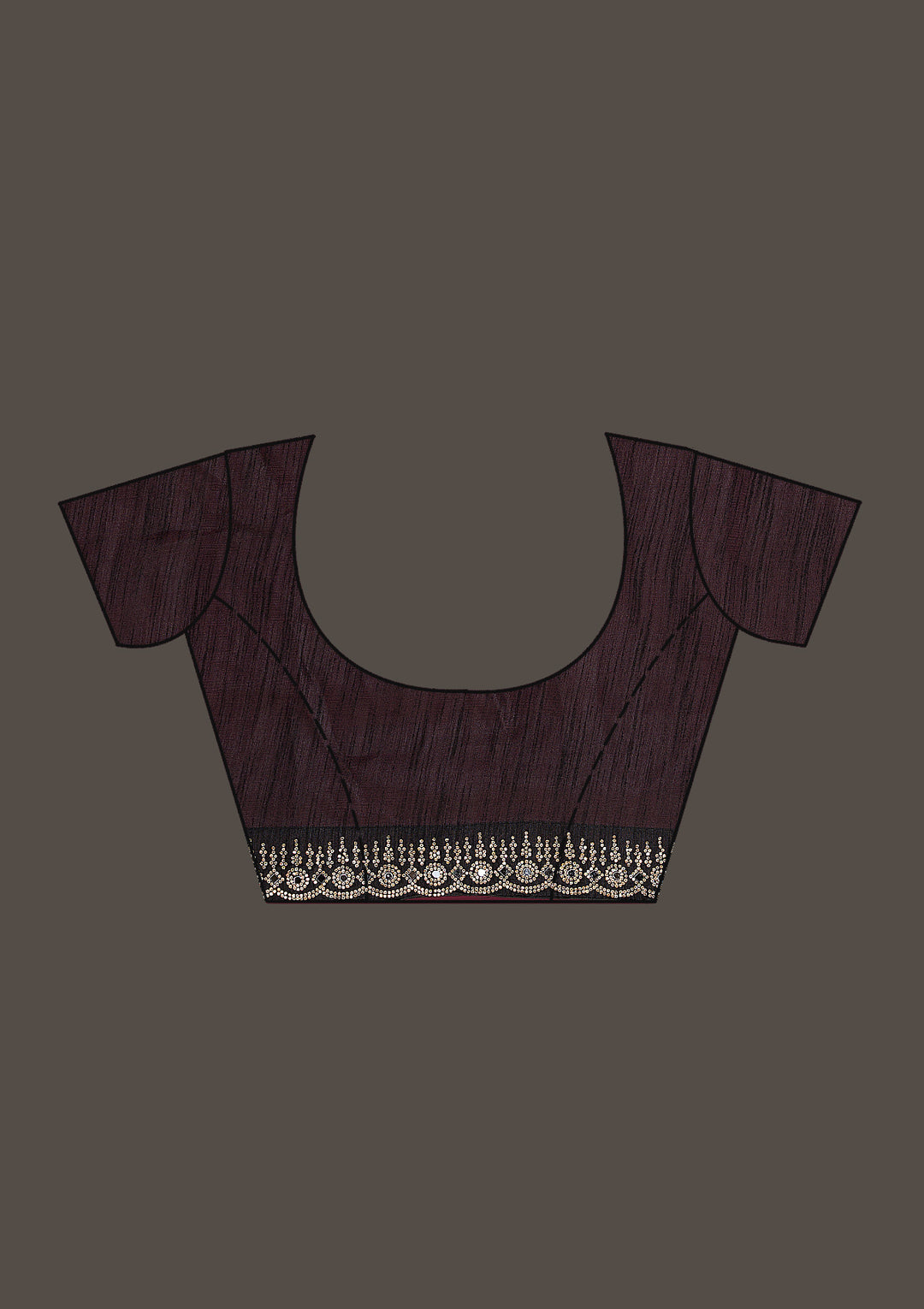 Black Stonework Shimmer Saree