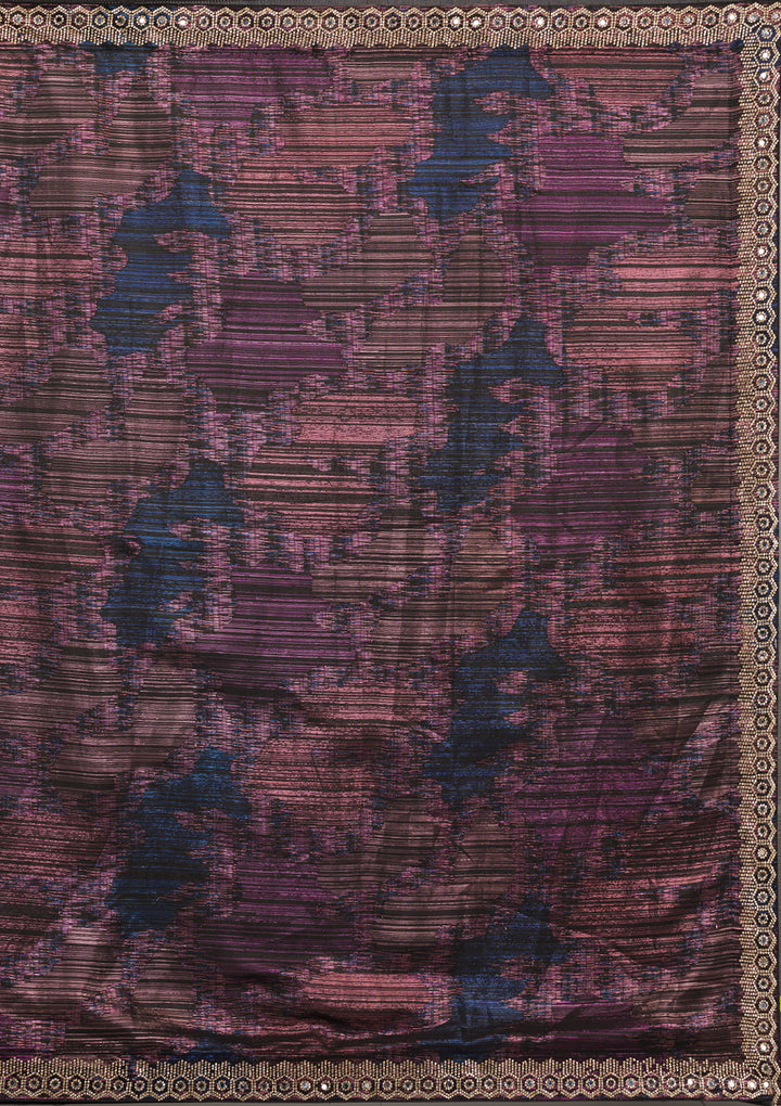 Black Stonework Shimmer Saree