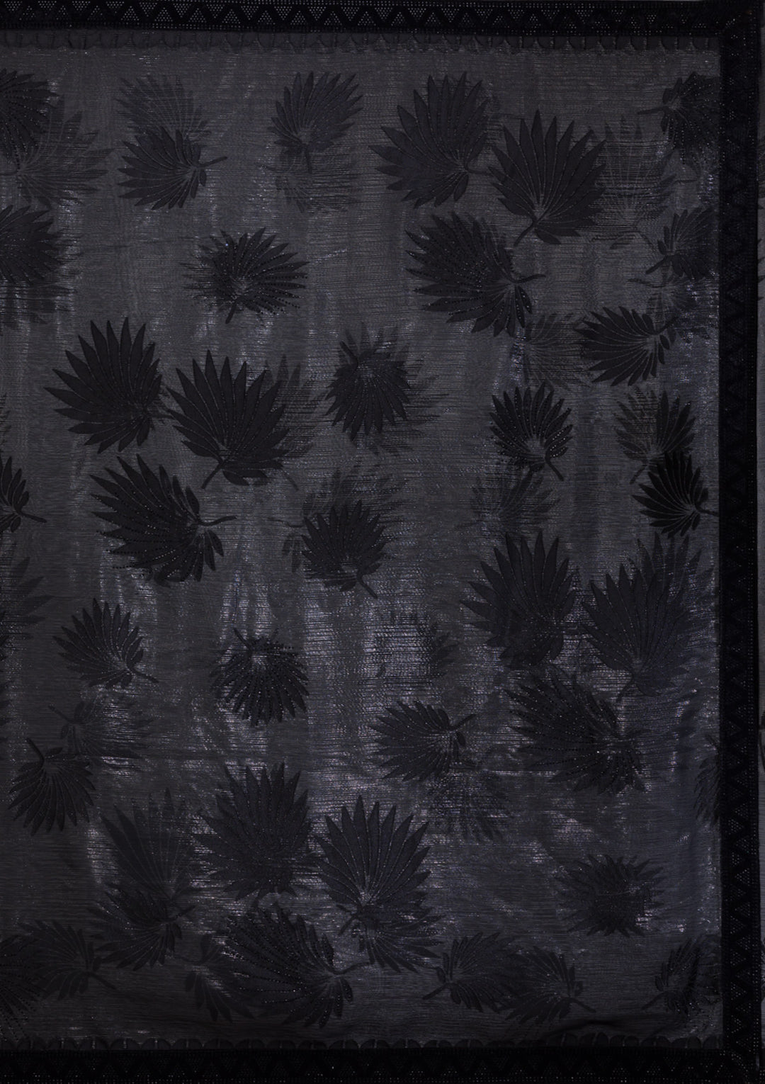 Black Stonework Organza Saree