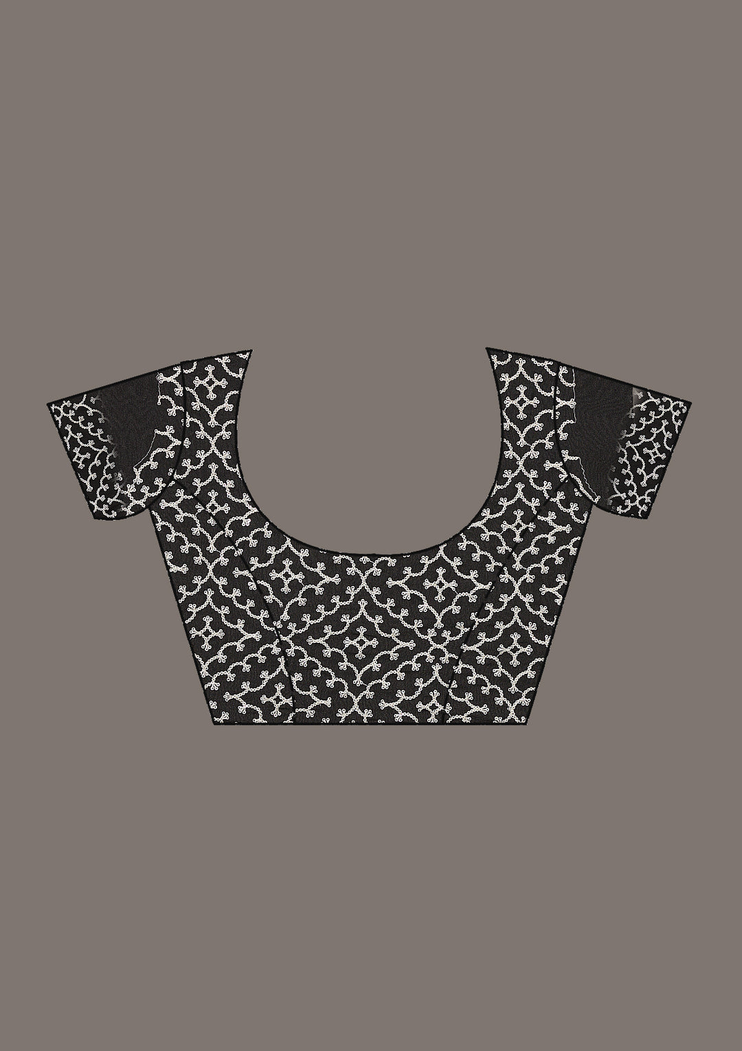 Black Stonework Tissue Saree