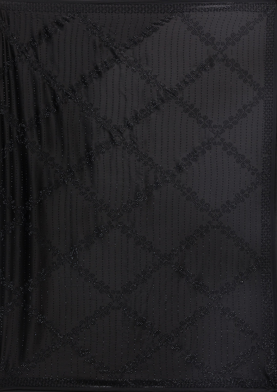 Black Swarovski Crepe Saree