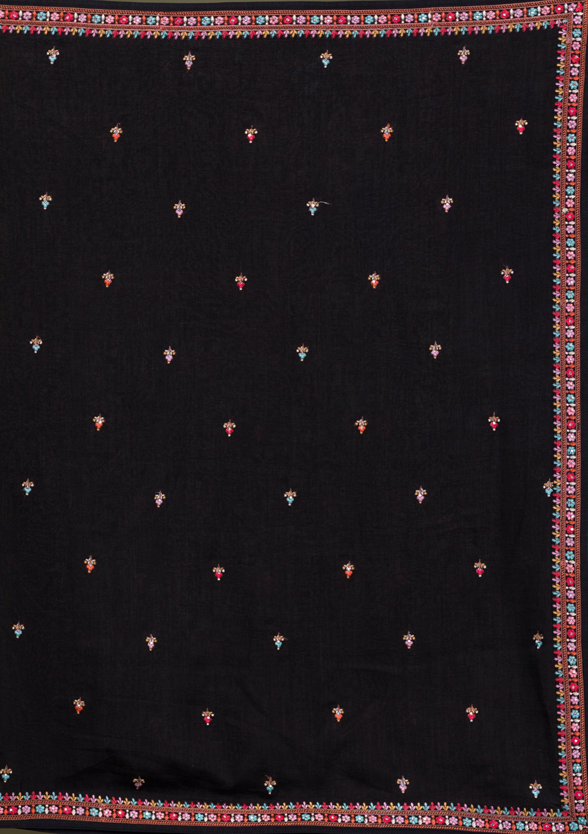 Black Threadwork Georgette Readymade Salwar Suit