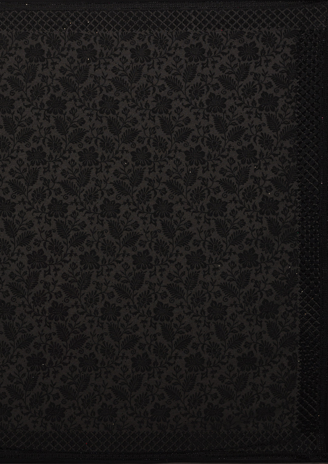 Black Threadwork Georgette Saree