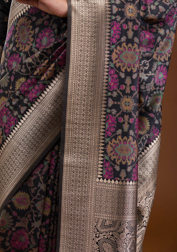 Black Zariwork Banarasi Silk Saree