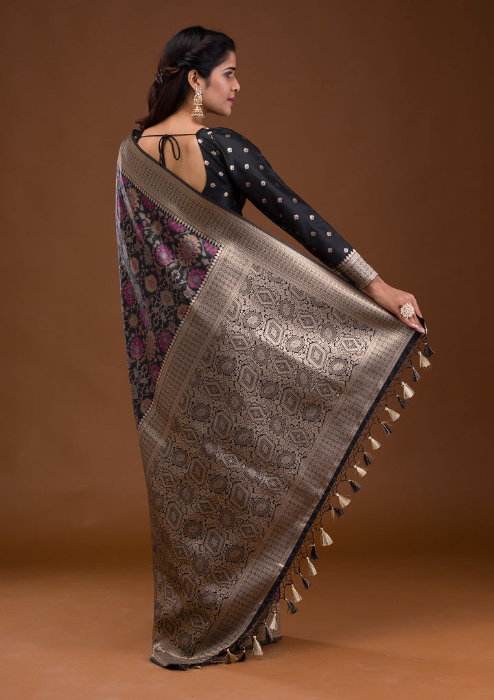 Black Zariwork Banarasi Silk Saree
