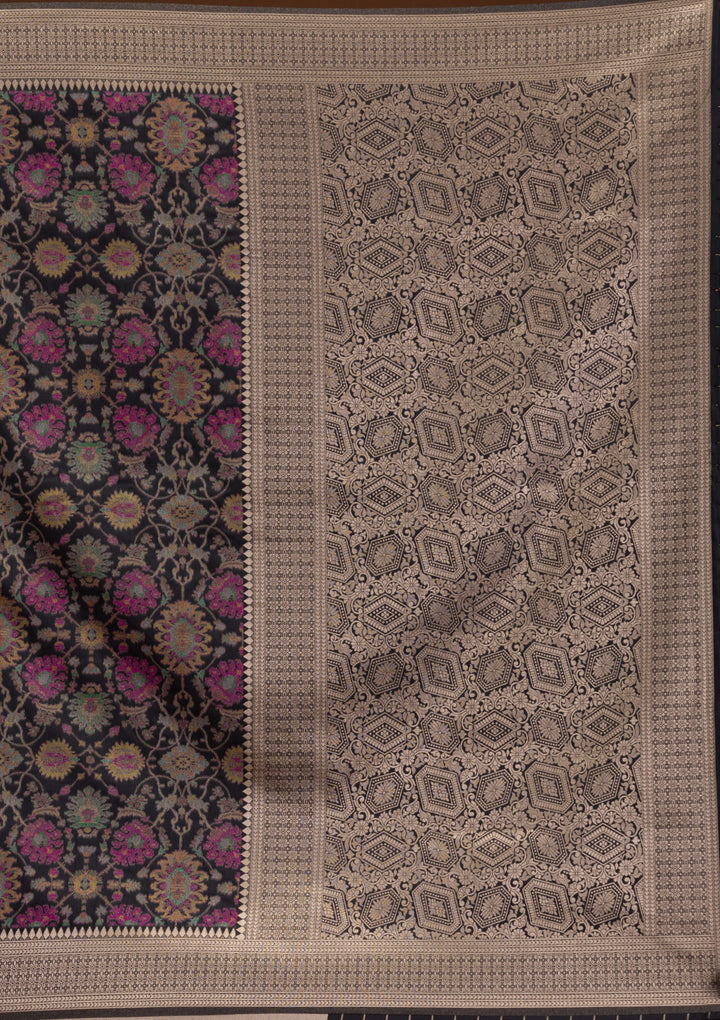 Black Zariwork Banarasi Silk Saree