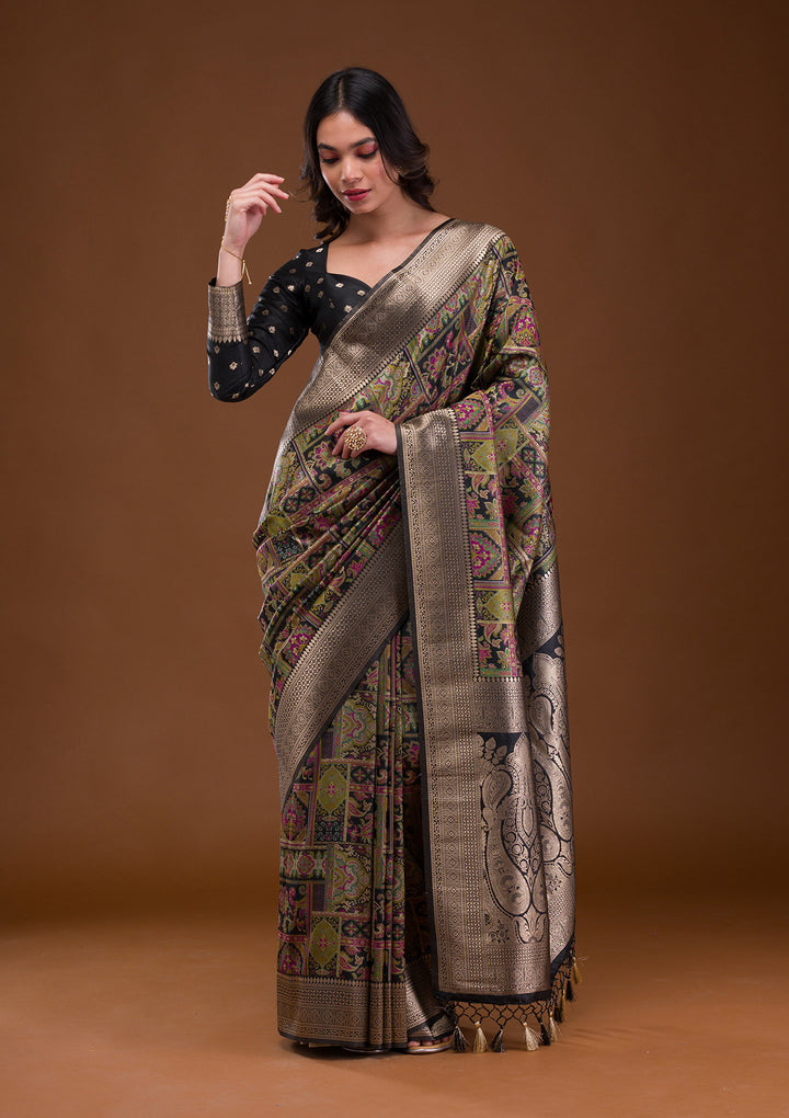 Black Zariwork Banarasi Silk Saree