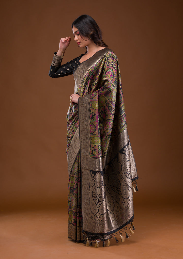 Black Zariwork Banarasi Silk Saree
