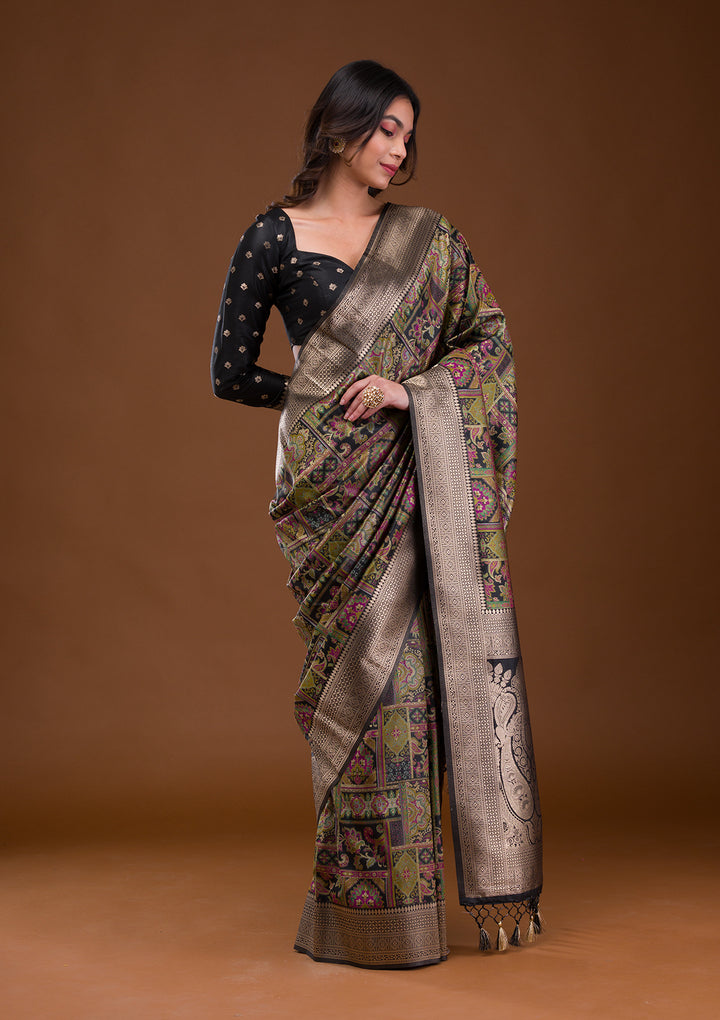 Black Zariwork Banarasi Silk Saree