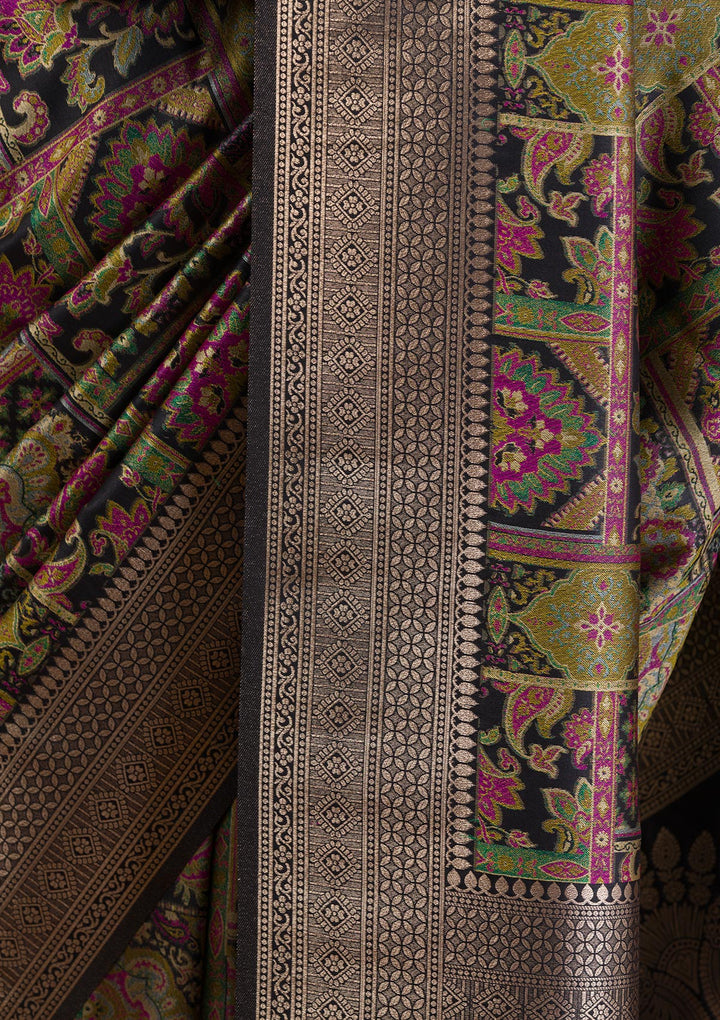 Black Zariwork Banarasi Silk Saree