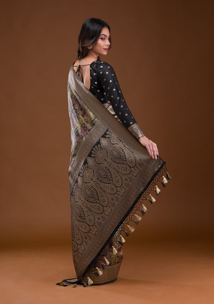 Black Zariwork Banarasi Silk Saree