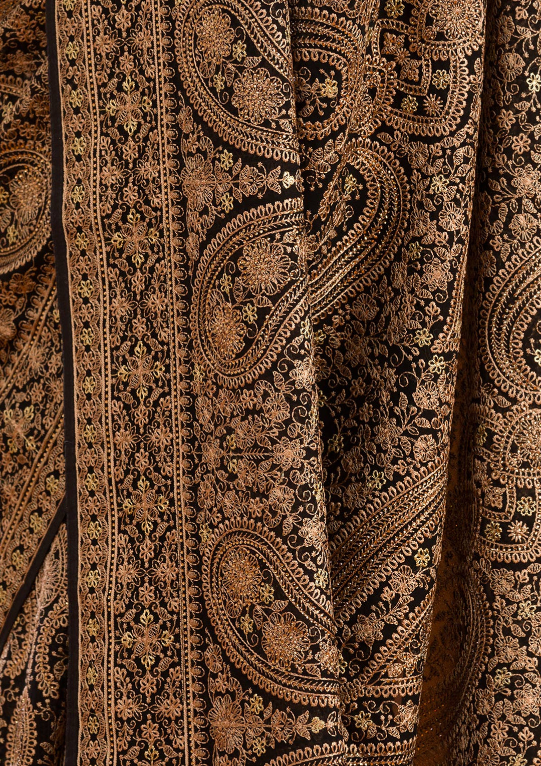 Black Zariwork Georgette Saree