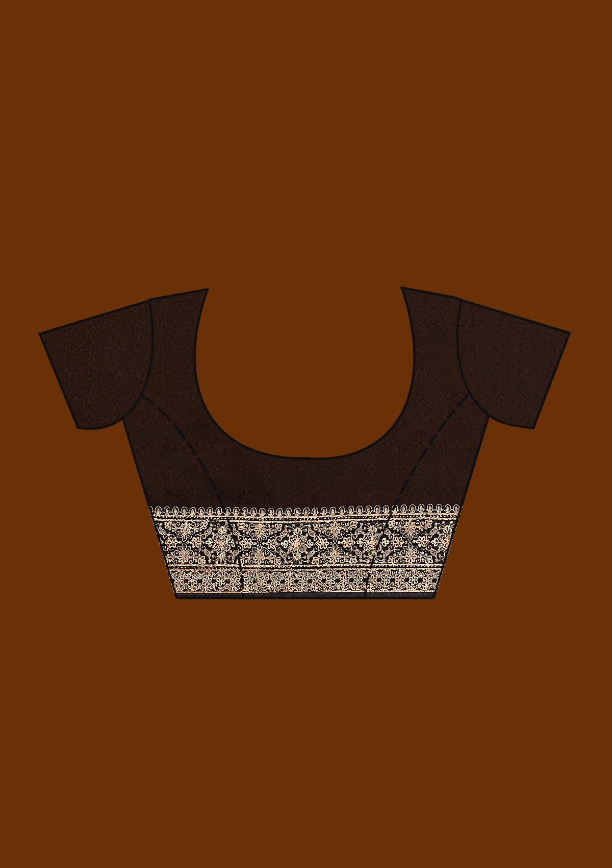 Buy Black Zariwork Georgette Saree - Koskii