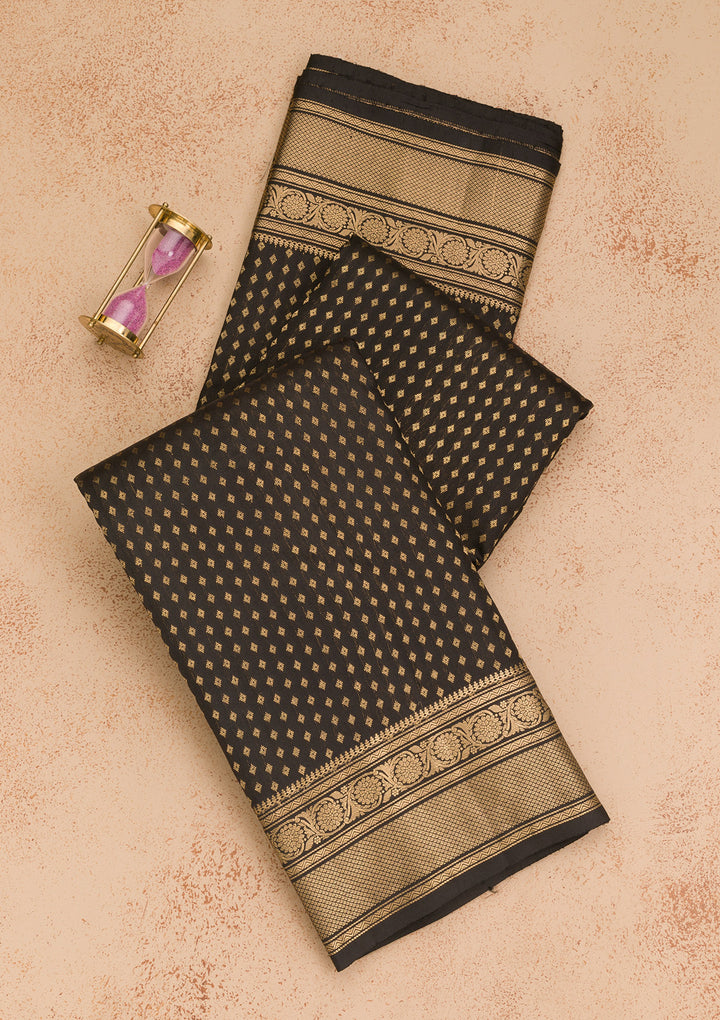 Black Zariwork Banarasi Pure Silk Saree