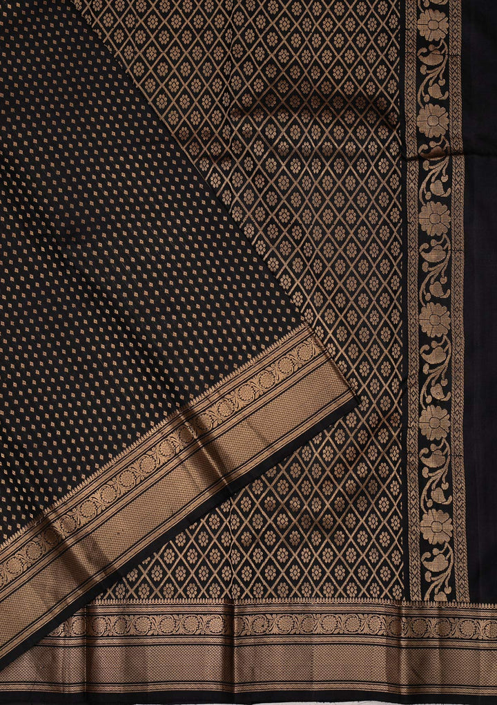 Black Zariwork Banarasi Pure Silk Saree